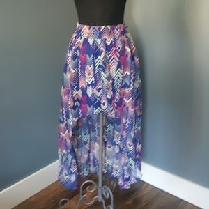 Charlotte Russe High low Aztec skirt